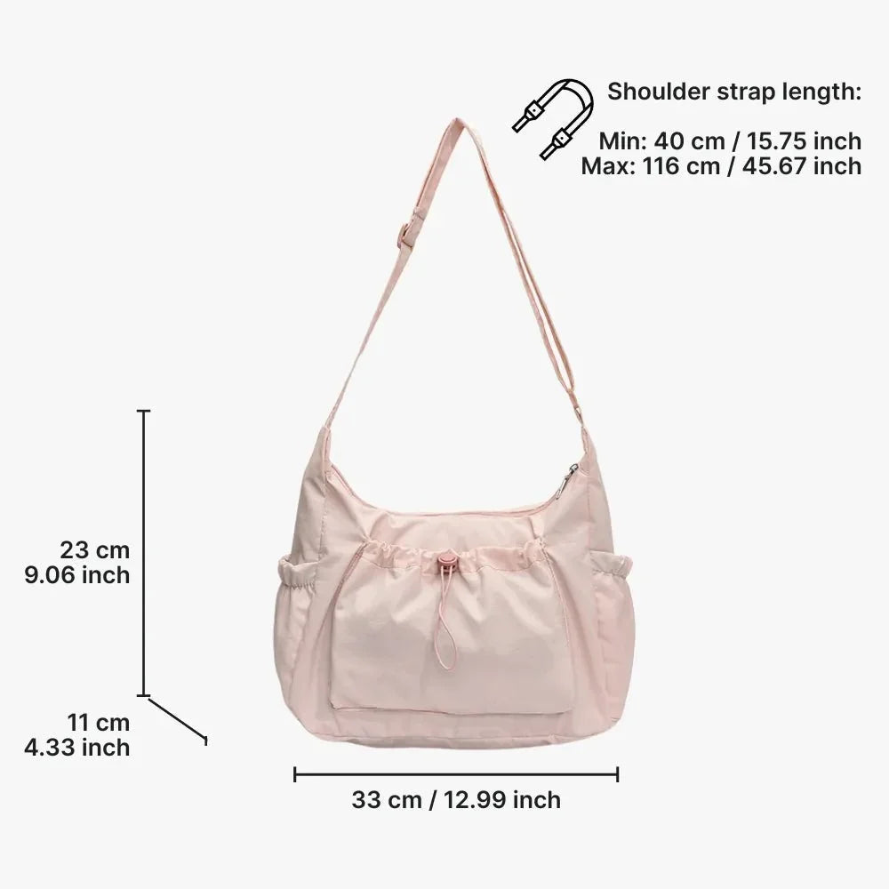Nava Crossbody Bag for Women featuring a stylish checkered design made of durable nylon and polyester. - 22