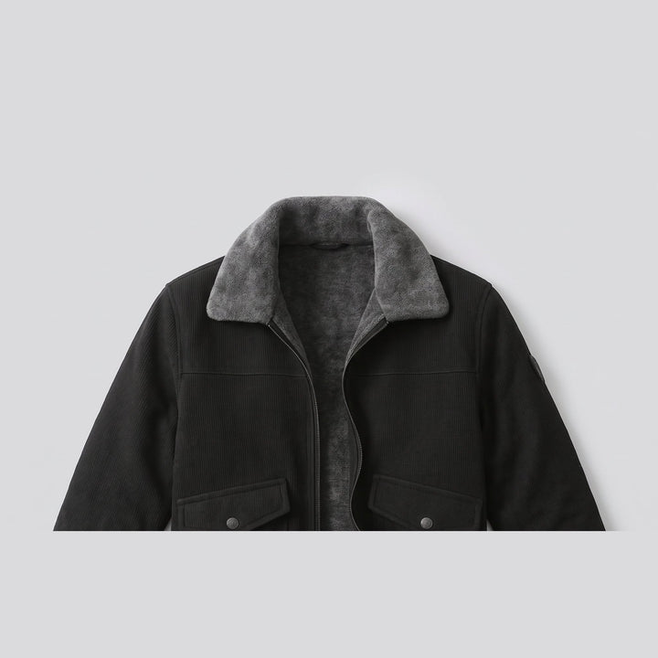 Faux-fur lined jacket flat-lay