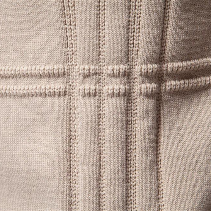 Men's Check Pattern Sweater, barley-grain knit - photo 10