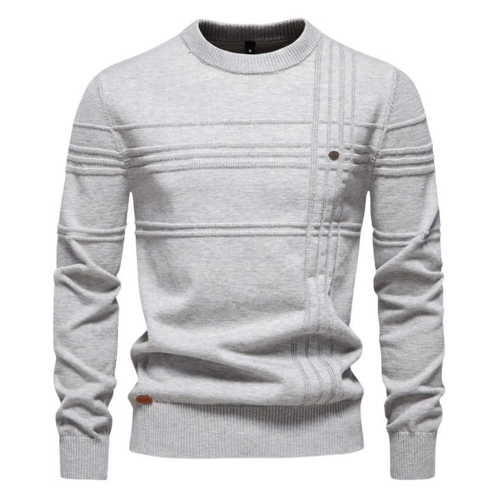 Men's Check Pattern Sweater, barley-grain knit - photo 2