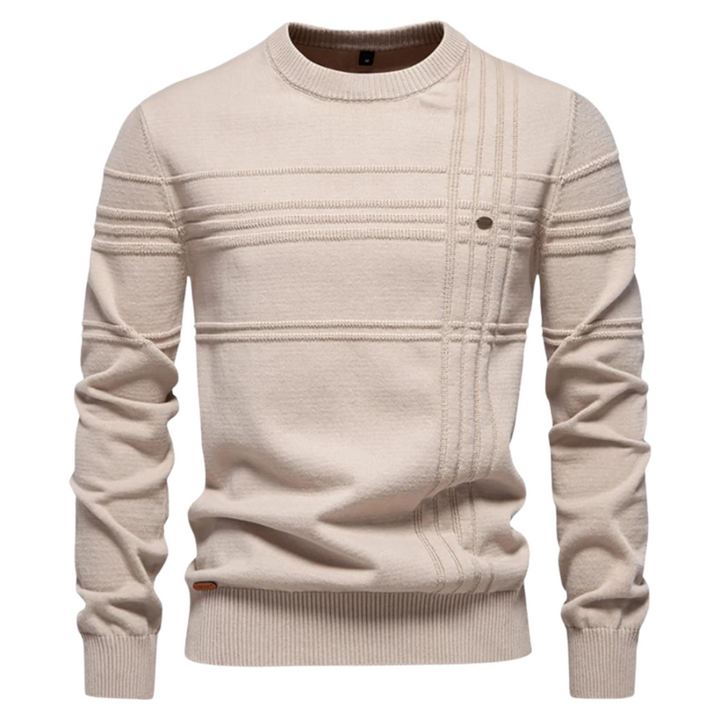 Men's Check Pattern Sweater, barley-grain knit - photo 3