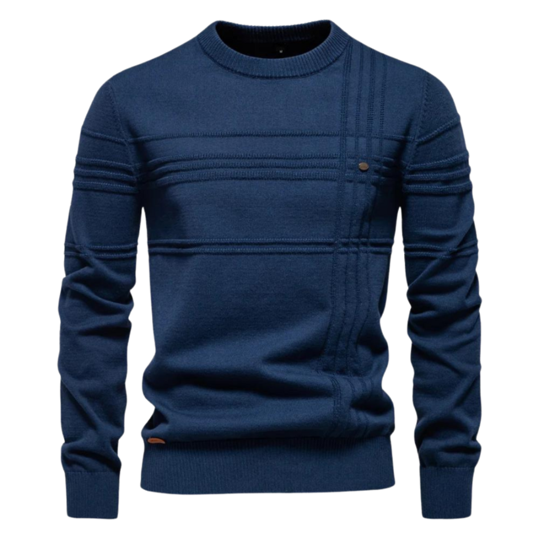 Men's Check Pattern Sweater, barley-grain knit - photo 4