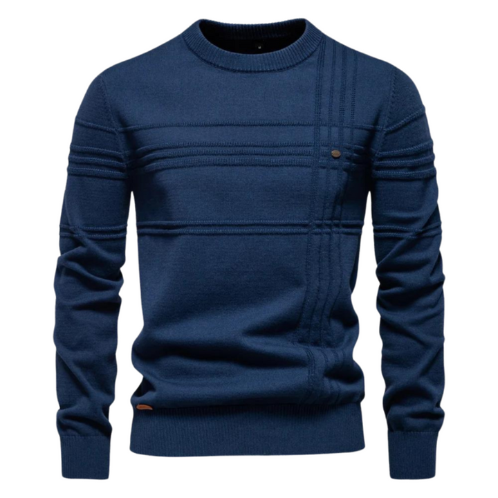 Men's Check Pattern Sweater, barley-grain knit - photo 4