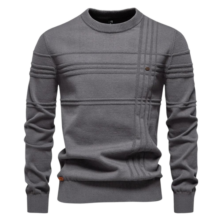 Men's Check Pattern Sweater, barley-grain knit - photo 5