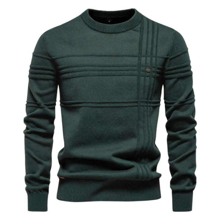 Men's Check Pattern Sweater, barley-grain knit - photo 6