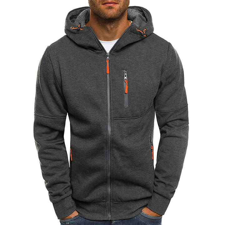 Men's Full-Zip Cotton Hoodie, relaxed fit - photo 2