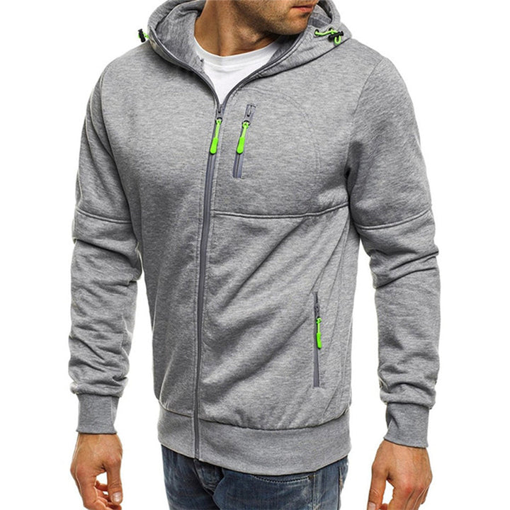 Men's Full-Zip Cotton Hoodie, relaxed fit - photo 3