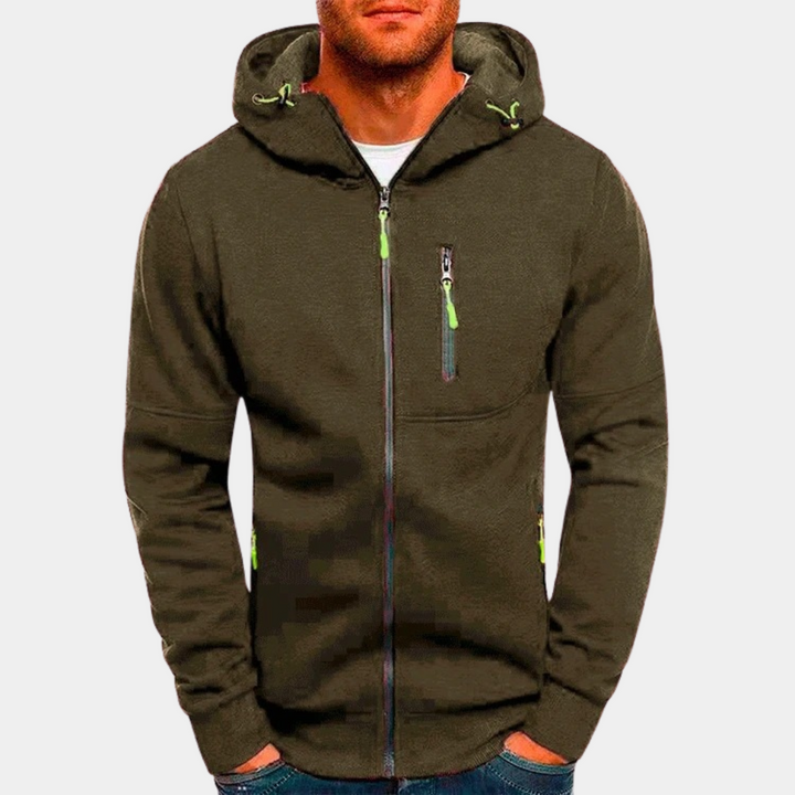 Men's Full-Zip Cotton Hoodie, relaxed fit - photo 4