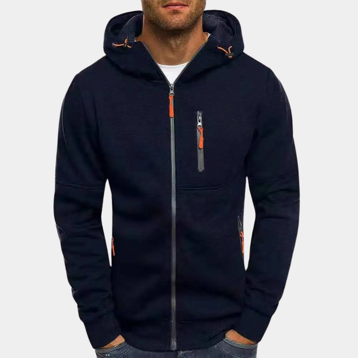 Men's Full-Zip Cotton Hoodie, relaxed fit - photo 5