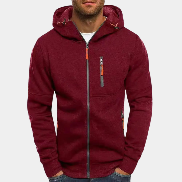 Men's Full-Zip Cotton Hoodie, relaxed fit - photo 6