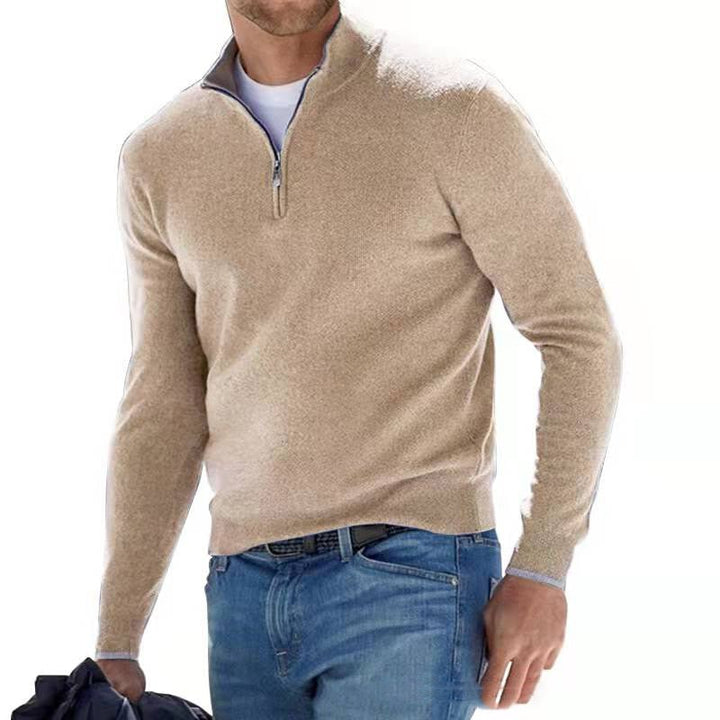 Men's Half-Zip Sweater, soft knit - photo 1
