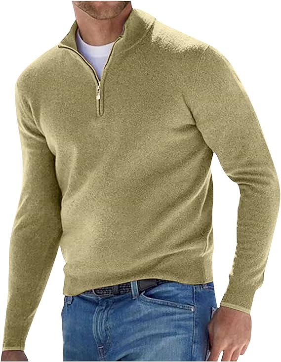 Men's Half-Zip Sweater, soft knit - photo 9