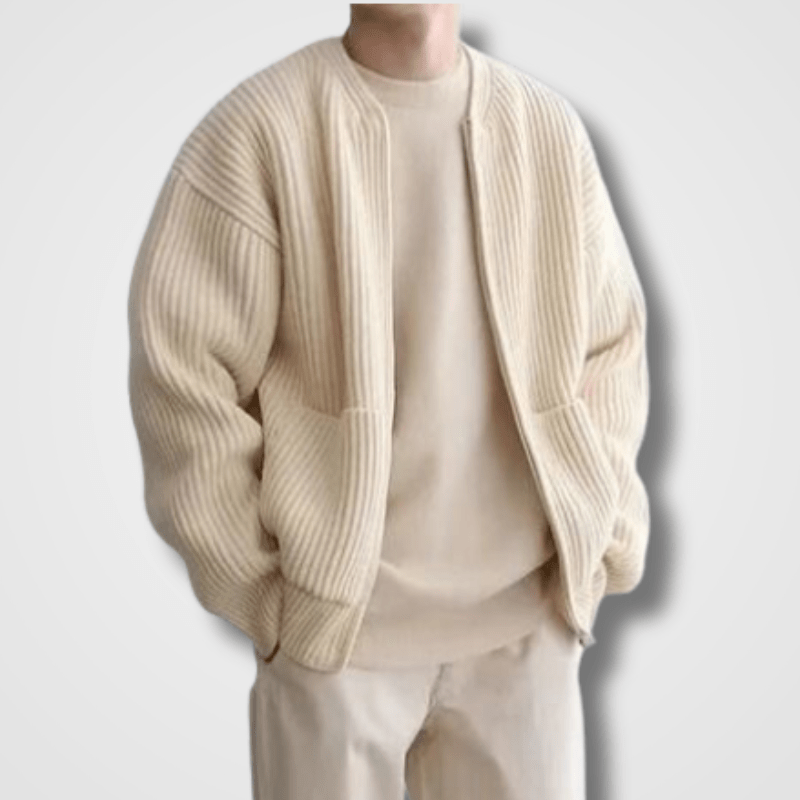 Men's Zip-Up Knit Cardigan, soft knit - photo 5