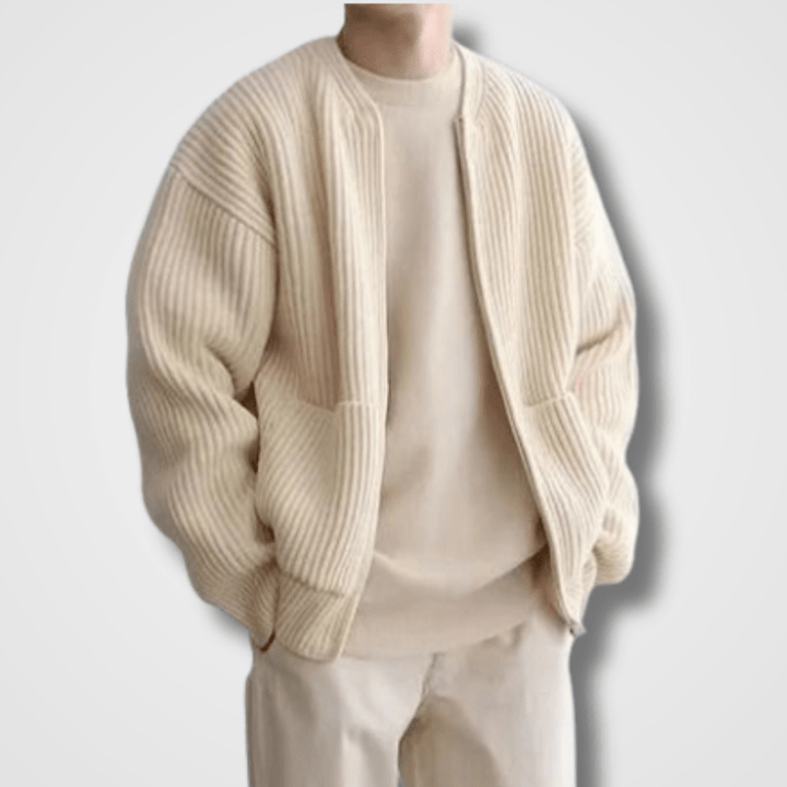 Men's Zip-Up Knit Cardigan, soft knit - photo 5