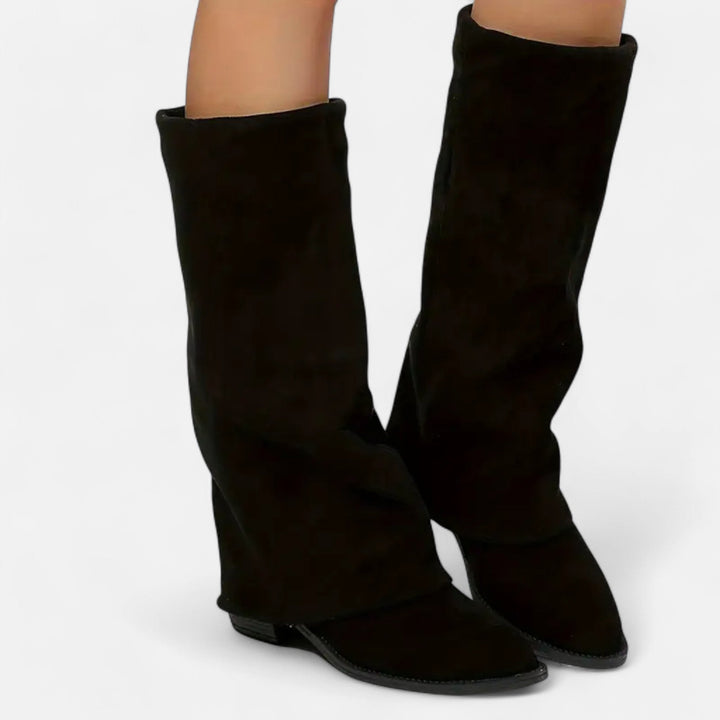 Women's Chunky-Heel Knee-High Boots, side zip - photo 2