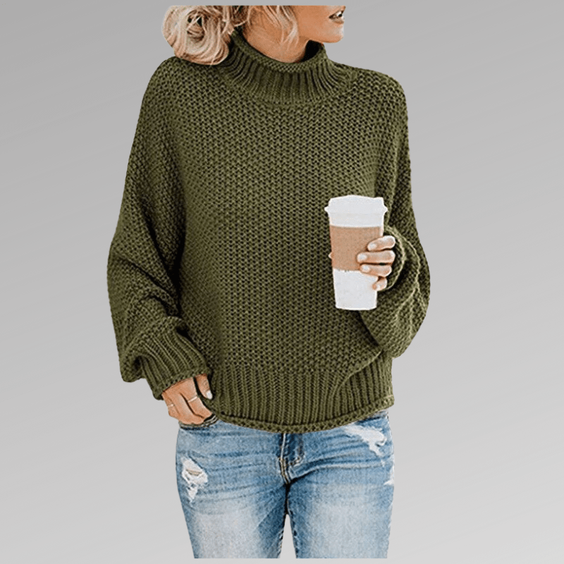 Women's Chunky Knit Sweater, coarse textured - photo 2