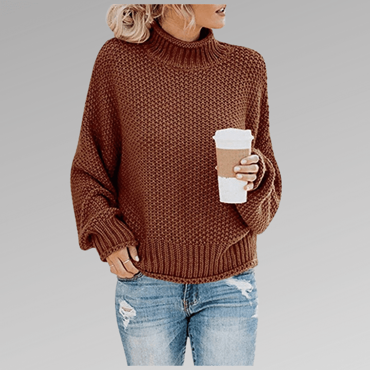 Women's Chunky Knit Sweater, coarse textured - photo 4