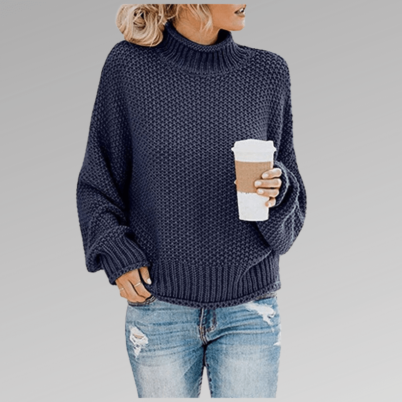 Women's Chunky Knit Sweater, coarse textured - photo 7