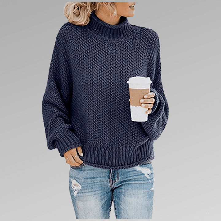 Women's Chunky Knit Sweater, coarse textured - photo 7