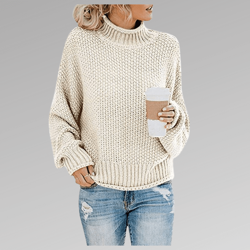 Women's Chunky Knit Sweater, coarse textured - photo 8