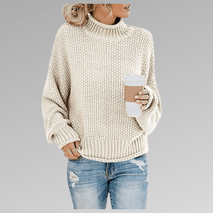 Women's Chunky Knit Sweater, coarse textured - photo 8