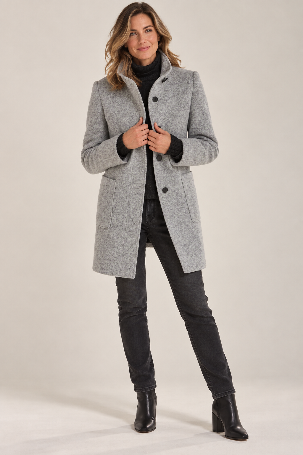 Women's Classic Wool-Blend Coat, tailored - photo 1