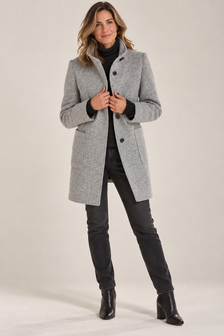 Women's Classic Wool-Blend Coat, tailored - photo 1