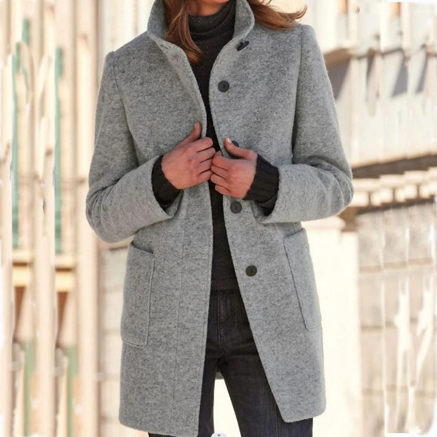Women's Classic Wool-Blend Coat, tailored - photo 4