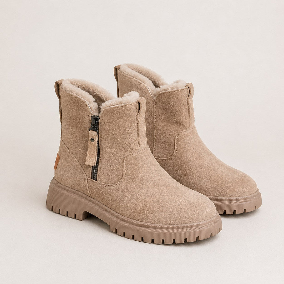 Women's Faux-Fur Lined Ankle Boots, warm winter - photo 1