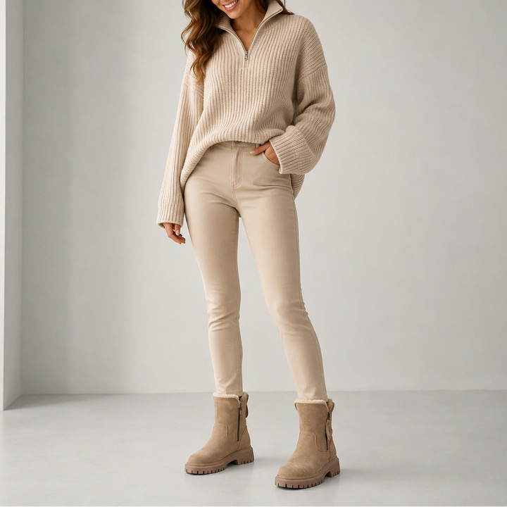 Women's Faux-Fur Lined Ankle Boots, warm winter - photo 3