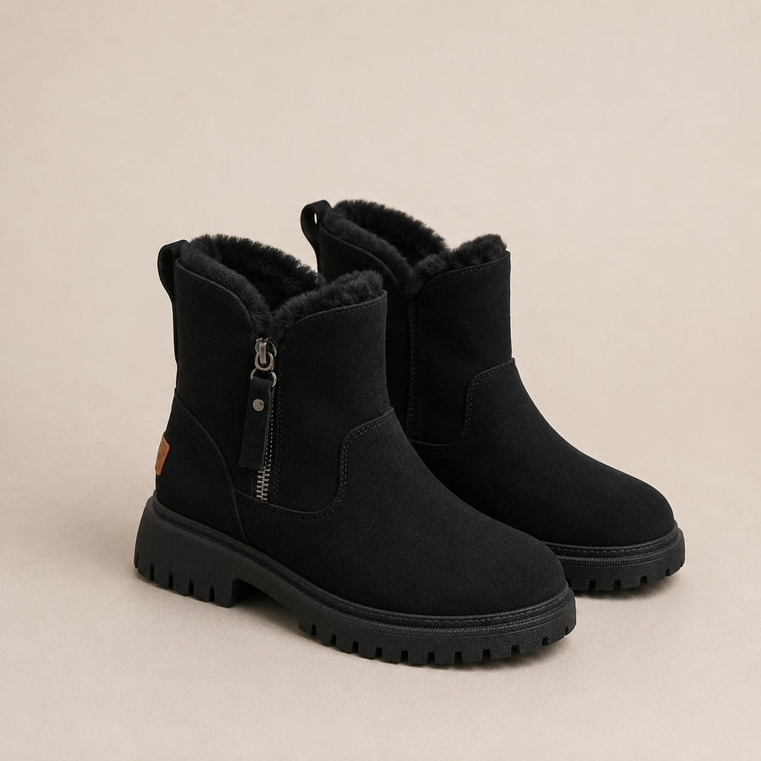 Women's Faux-Fur Lined Ankle Boots, warm winter - photo 4