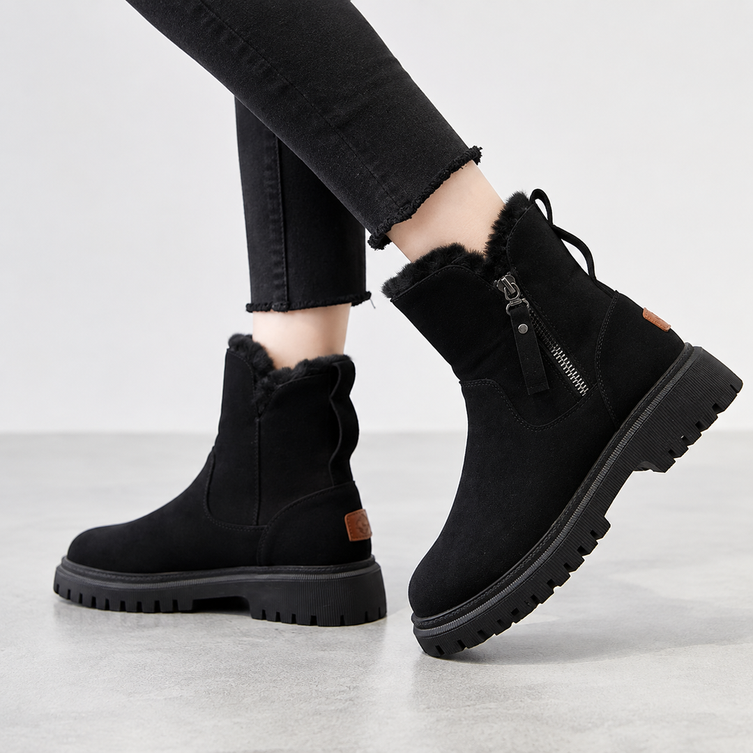 Women's Faux-Fur Lined Ankle Boots, warm winter - photo 5