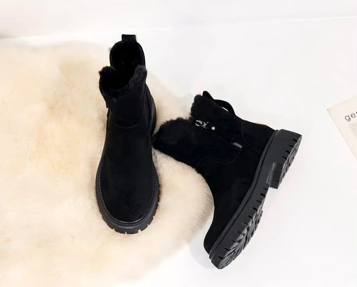 Women's Faux-Fur Lined Ankle Boots, warm winter - photo 6