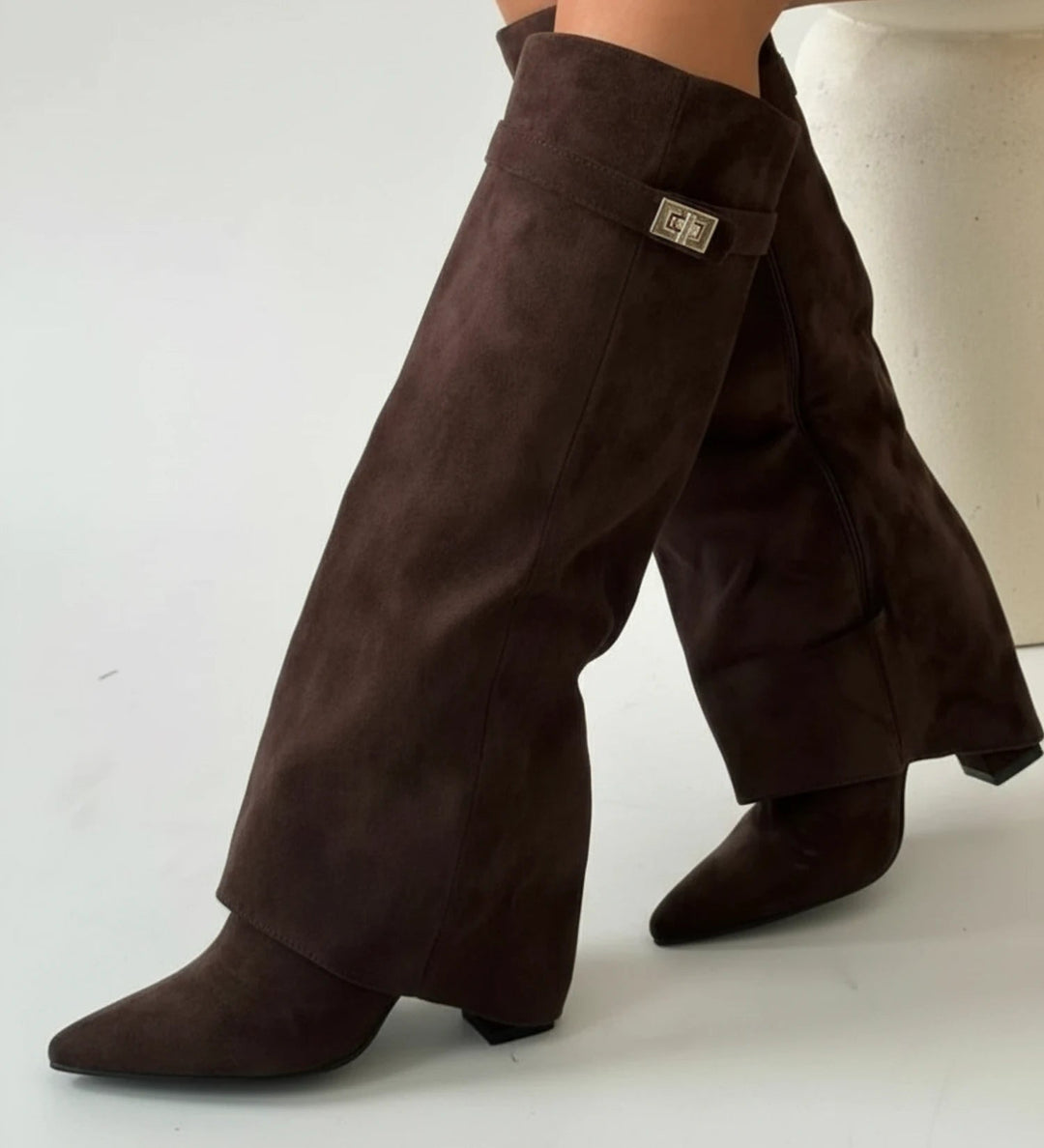 Women's Knee-High Slouch Boots, flat sole - photo 3