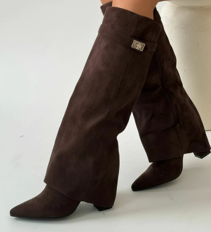 Women's Knee-High Slouch Boots, flat sole - photo 3