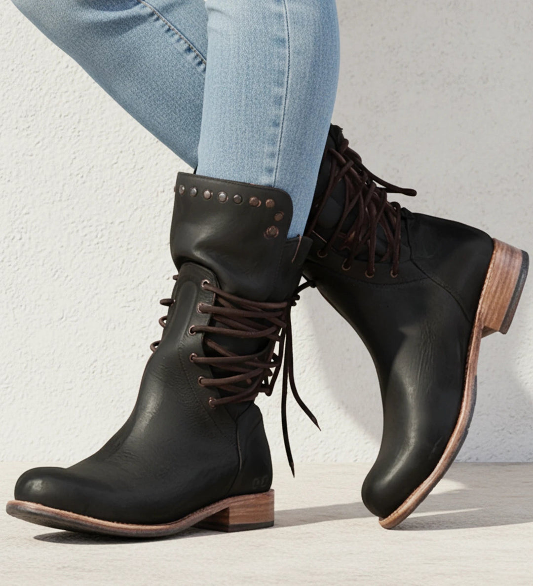 Women's Lace-Up Comfort Boots, cushioned sole - photo 4