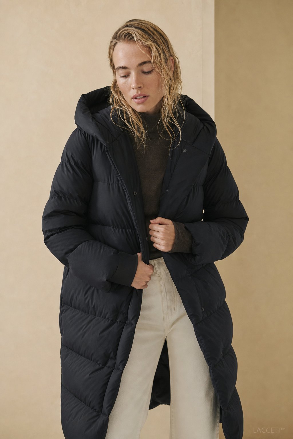 Women's Long Down Parka, hooded - photo 5
