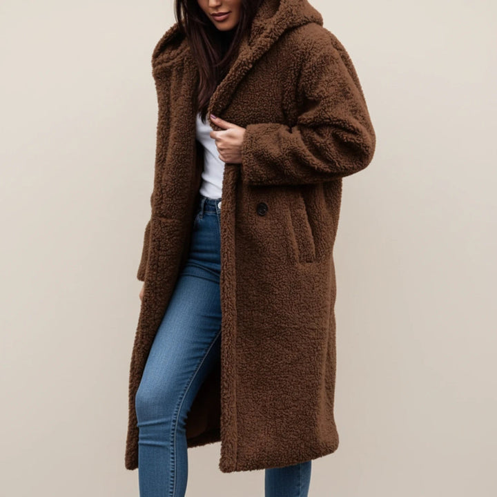 Women's Long Hooded Teddy Coat, plush - photo 9