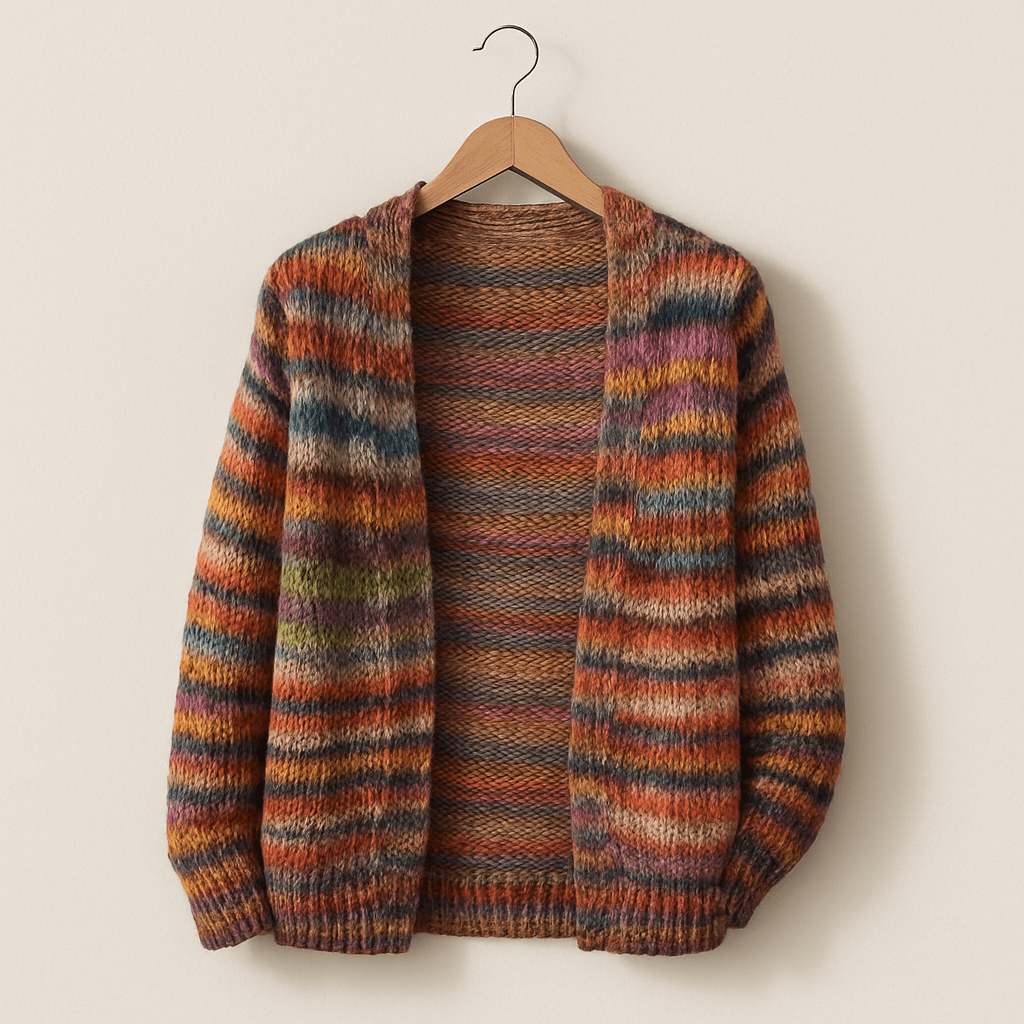 Women's Multicolour Knit Cardigan, relaxed fit - photo 2