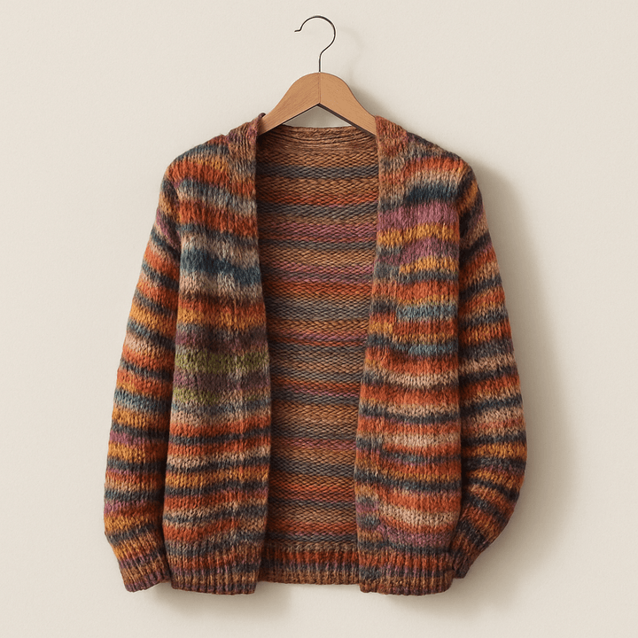 Women's Multicolour Knit Cardigan, relaxed fit - photo 2