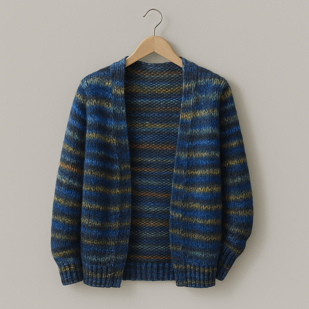 Women's Multicolour Knit Cardigan, relaxed fit - photo 5