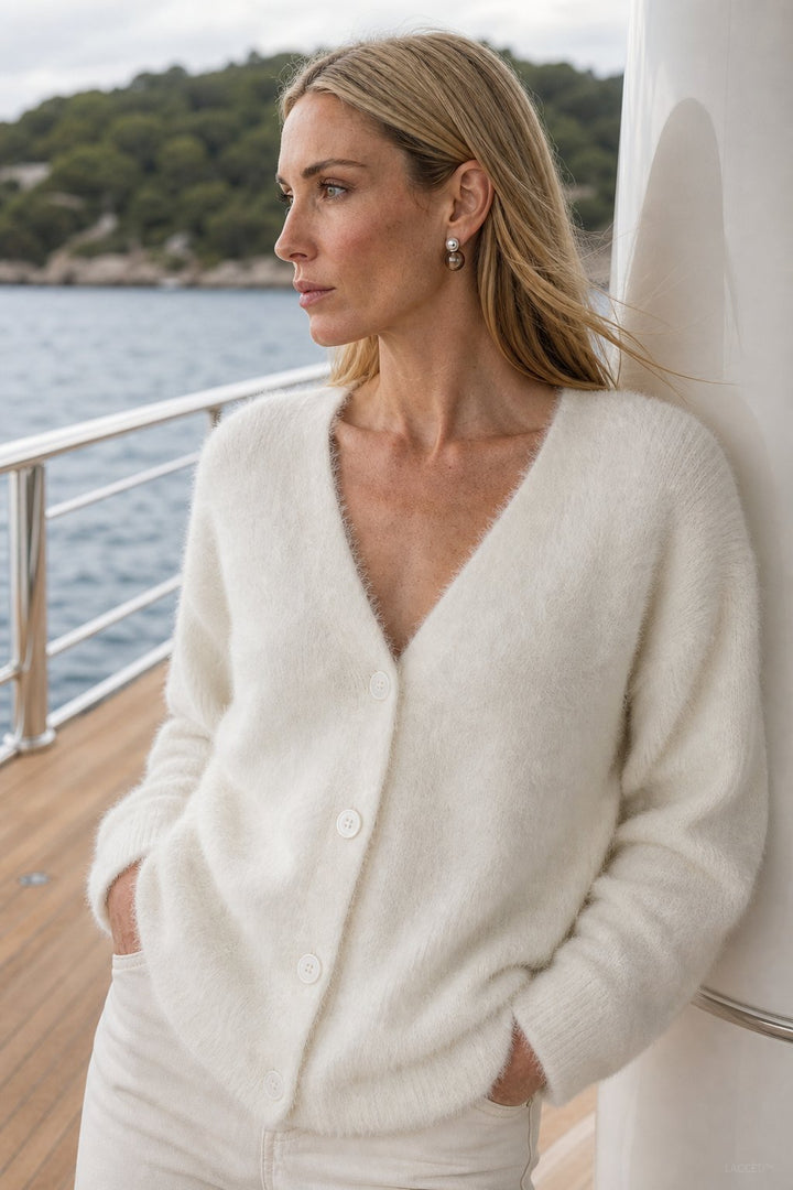 Women's Oversized Plush-Lined Cardigan, open front - photo 7