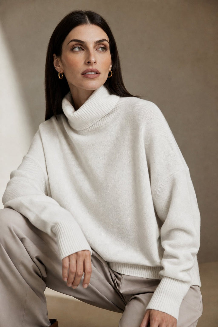 Women's Oversized Turtleneck Sweater, wool-blend - photo 7
