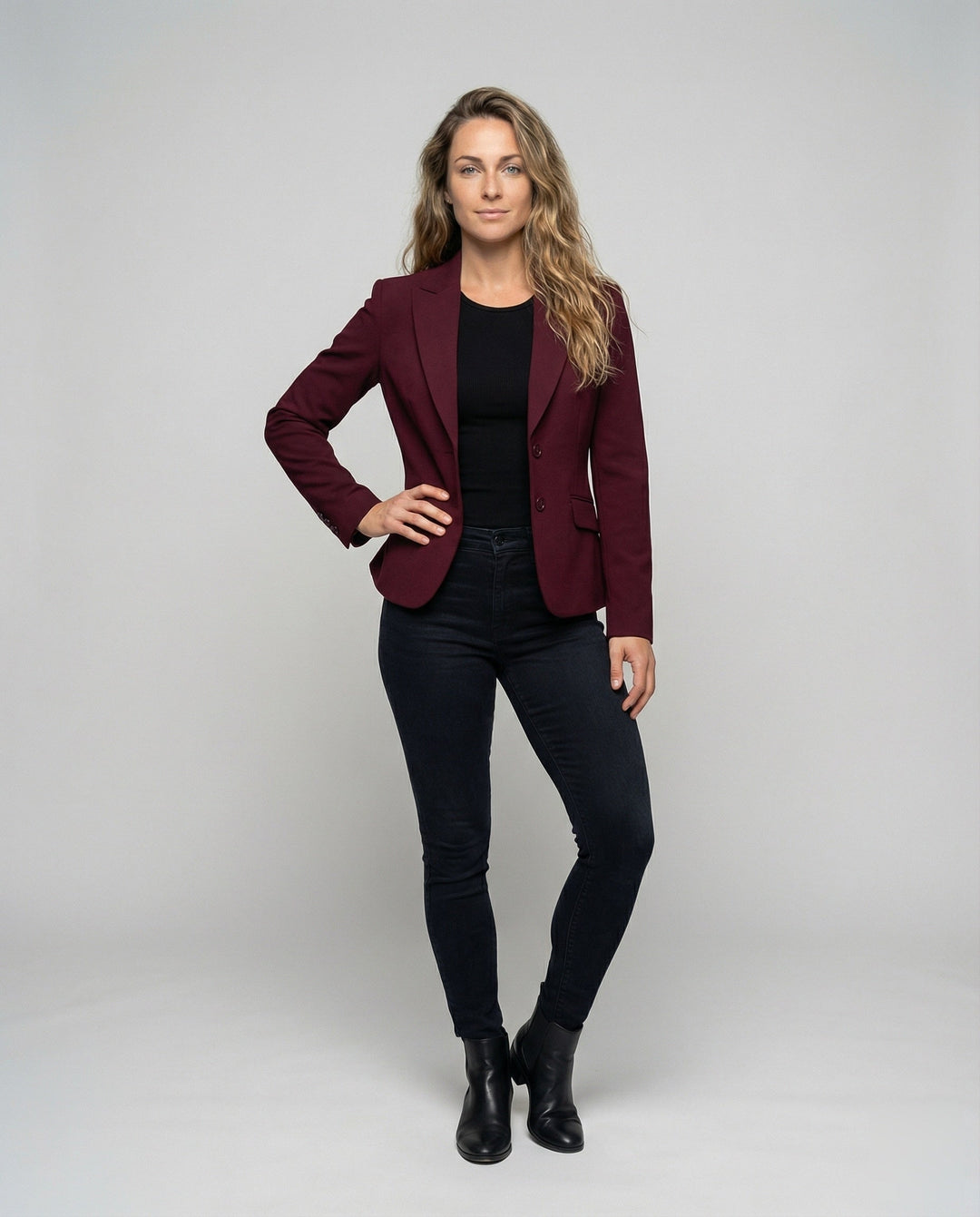 Women's Peplum Business Blazer, two-button - photo 5