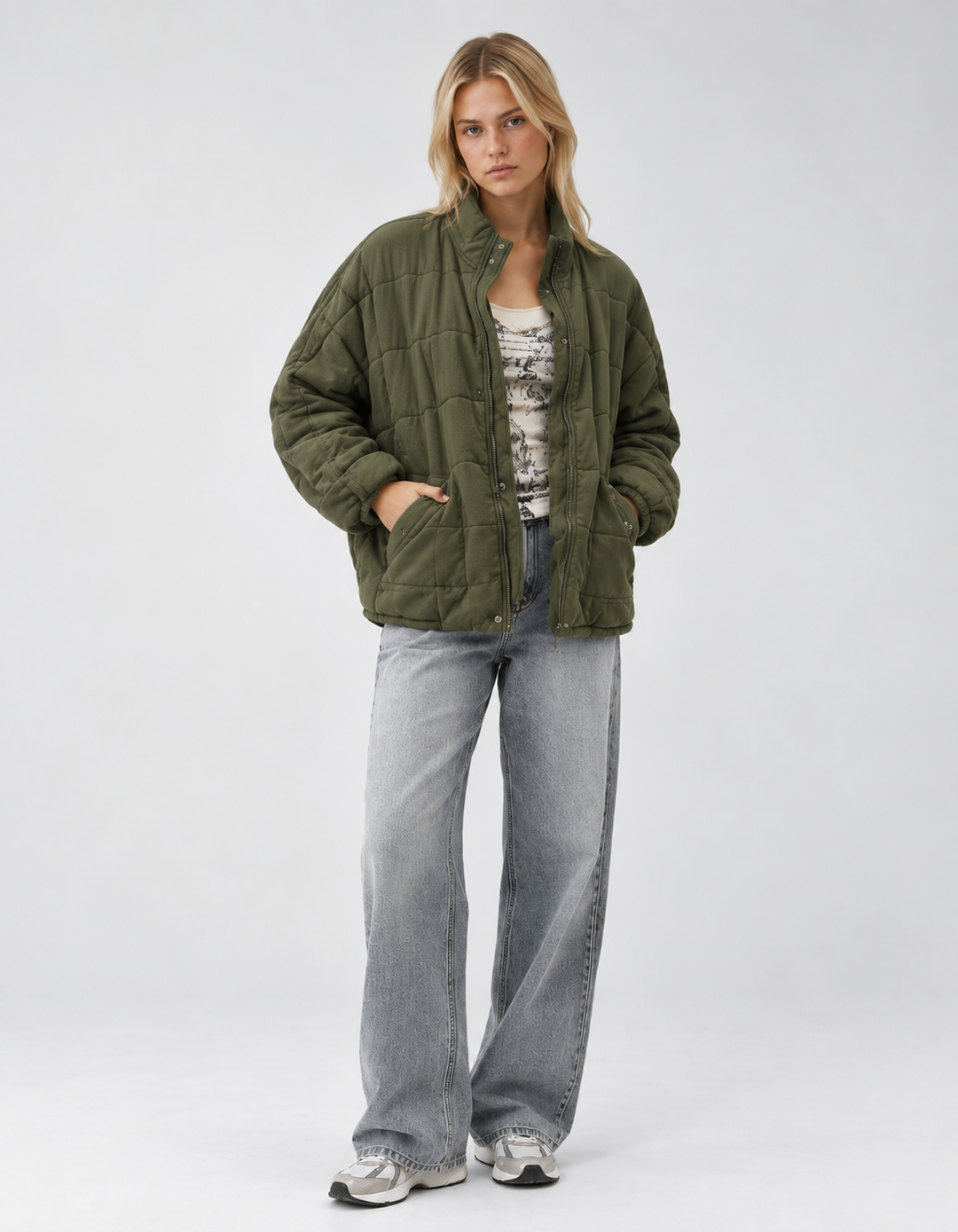 Women's Quilted Zip Jacket, lightweight - photo 1