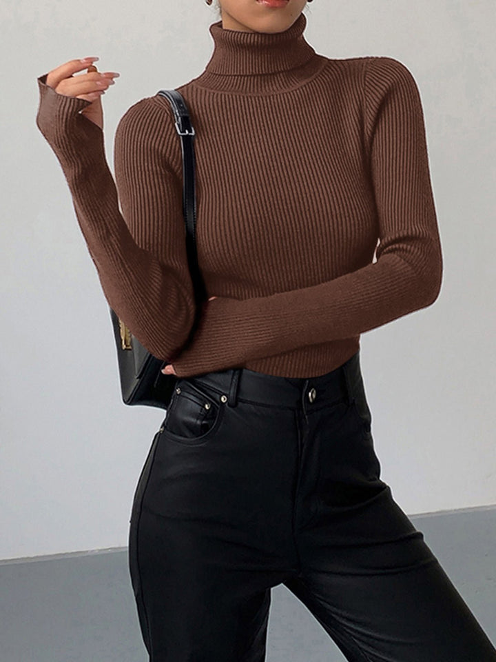 Women's Ribbed Turtleneck Sweater, slim fit - photo 3