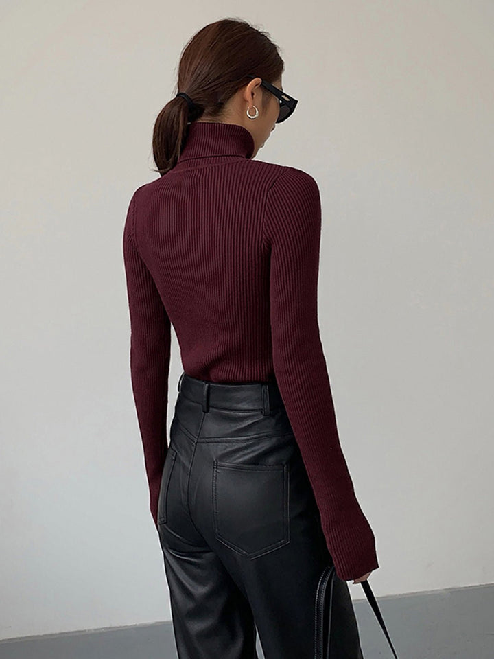 Women's Ribbed Turtleneck Sweater, slim fit - photo 5