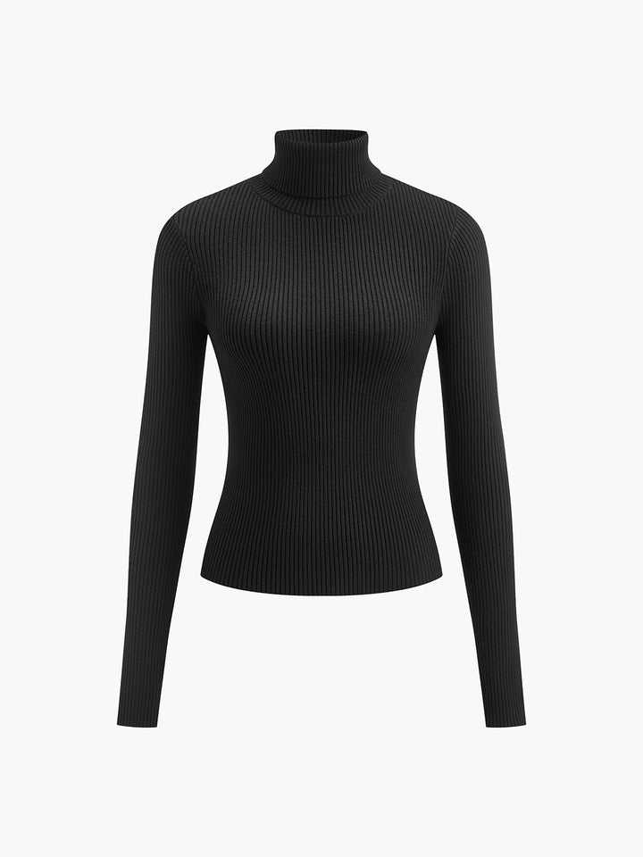 Women's Ribbed Turtleneck Sweater, slim fit - photo 9