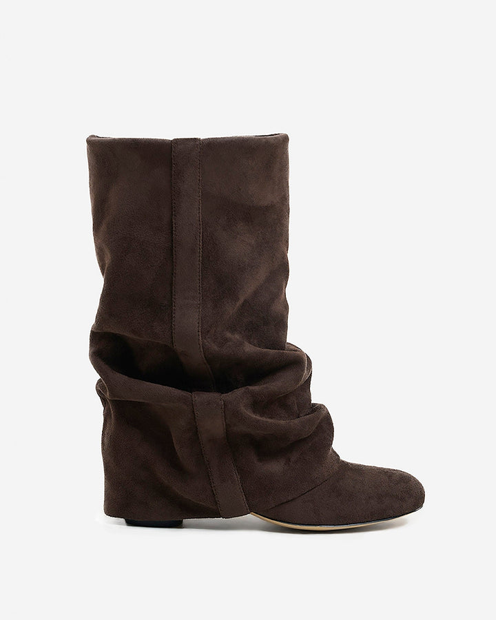 Women's Slouchy Knee-High Boots, block heel - photo 1