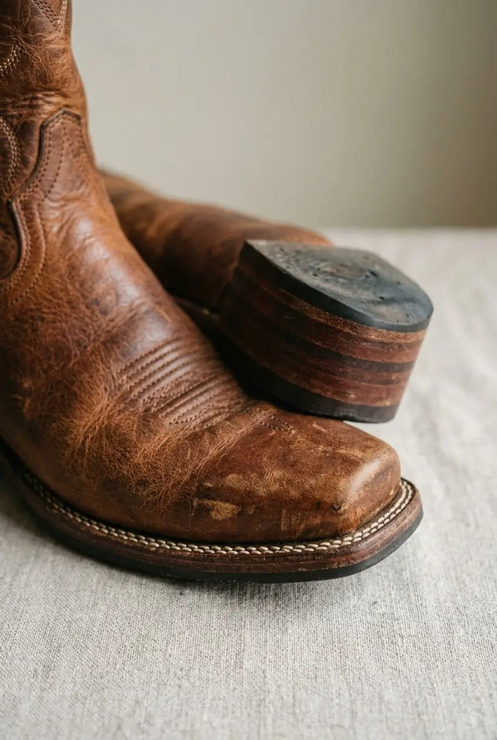 Women's Square-Toe Fringe Western Boots, block heel - photo 4